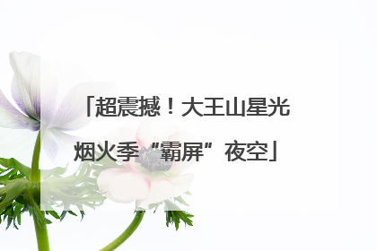 超震撼！大王山星光烟火季“霸屏”夜空
