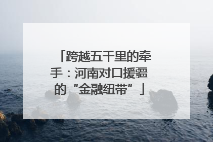 跨越五千里的牵手：河南对口援疆的“金融纽带”