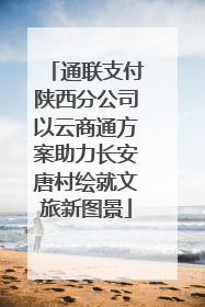 通联支付陕西分公司以云商通方案助力长安唐村绘就文旅新图景