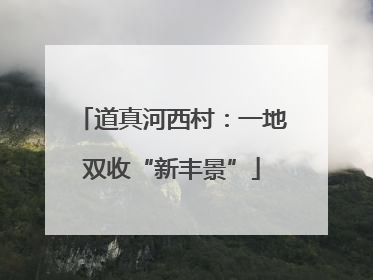 道真河西村：一地双收“新丰景”