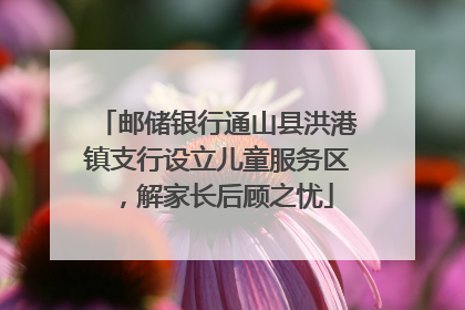 邮储银行通山县洪港镇支行设立儿童服务区，解家长后顾之忧