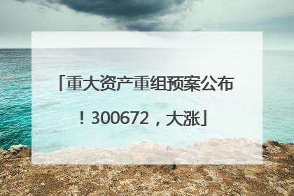 重大资产重组预案公布！300672，大涨
