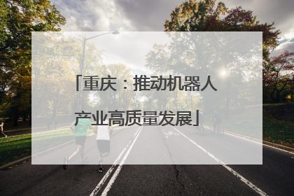 重庆：推动机器人产业高质量发展