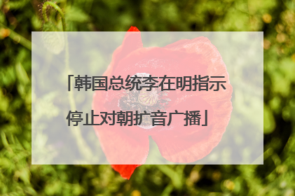 韩国总统李在明指示停止对朝扩音广播