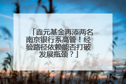 鑫元基金再添两名南京银行系高管！经验路径依赖能否打破发展瓶颈？