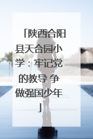 陕西合阳县天合园小学：牢记党的教导 争做强国少年