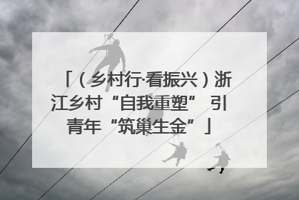 （乡村行·看振兴）浙江乡村“自我重塑” 引青年“筑巢生金”