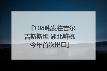 108吨发往吉尔吉斯斯坦 湖北鲜桃今年首次出口