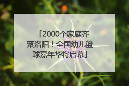 2000个家庭齐聚洛阳！全国幼儿篮球嘉年华将启幕