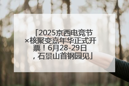 2025京西电竞节×核聚变嘉年华正式开票！6月28-29日，石景山首钢园见