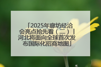 2025年廊坊经洽会亮点抢先看（二）丨河北将面向全球首次发布国际化招商地图