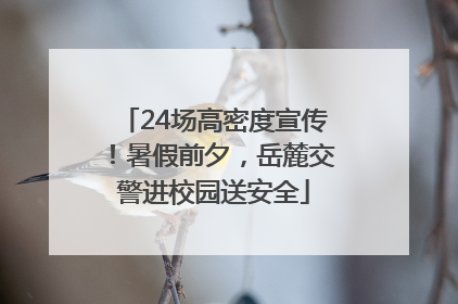 24场高密度宣传！暑假前夕，岳麓交警进校园送安全