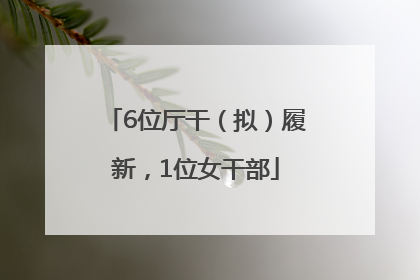 6位厅干（拟）履新，1位女干部