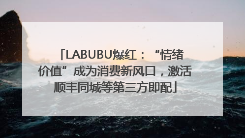 LABUBU爆红：“情绪价值”成为消费新风口，激活顺丰同城等第三方即配